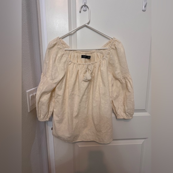 Lauren Ralph Lauren Tops - Ralph Lauren Cream Blouse NWT